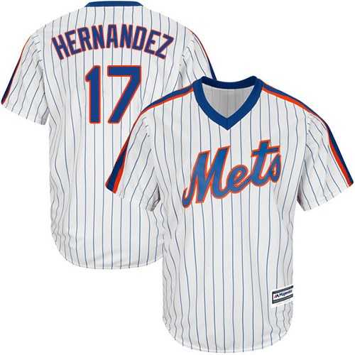 Youth New York Mets #17 Keith Hernandez White(Blue Strip) Alternate Cool Base Stitched MLB Jersey