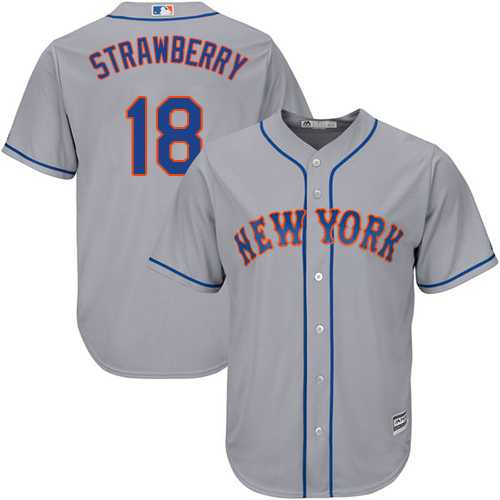 Youth New York Mets #18 Darryl Strawberry Grey Cool Base Stitched MLB Jersey Youth New York Mets #18 Darryl Strawberry Grey Cool Base Stitched MLB Jersey