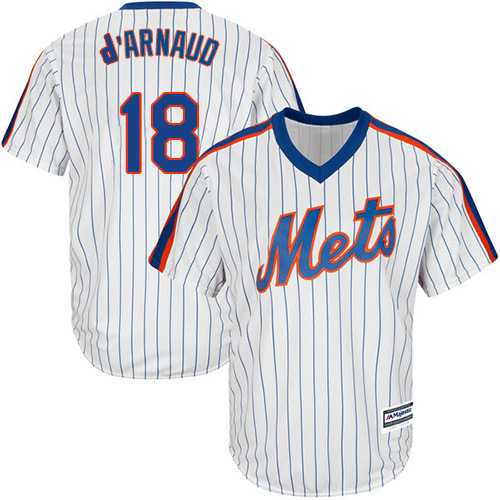 Youth New York Mets #18 Travis d'Arnaud White(Blue Strip) Alternate Cool Base Stitched MLB Jersey