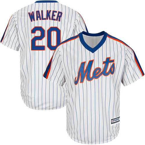 Youth New York Mets #20 Neil Walker White(Blue Strip) Alternate Cool Base Stitched MLB Jersey