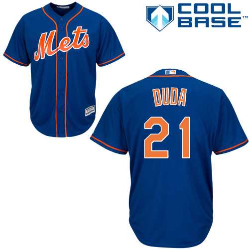 Youth New York Mets #21 Lucas Duda Blue Cool Base Stitched MLB Jersey