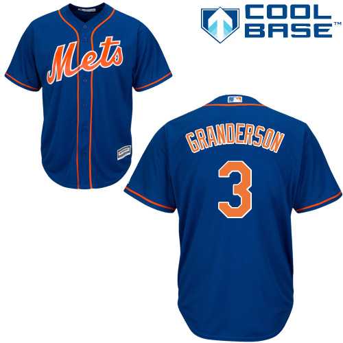 Youth New York Mets #3 Curtis Granderson Blue Cool Base Stitched MLB Jersey