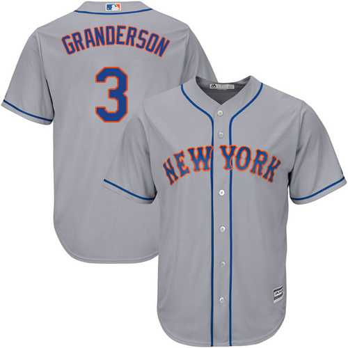 Youth New York Mets #3 Curtis Granderson Grey Cool Base Stitched MLB Jersey