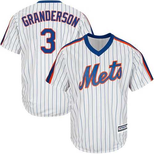 Youth New York Mets #3 Curtis Granderson White(Blue Strip) Alternate Cool Base Stitched MLB Jersey