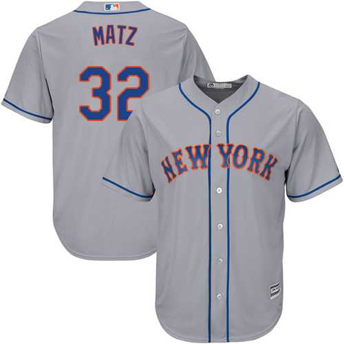 Youth New York Mets #32 Steven Matz Grey Cool Base Stitched MLB Jersey