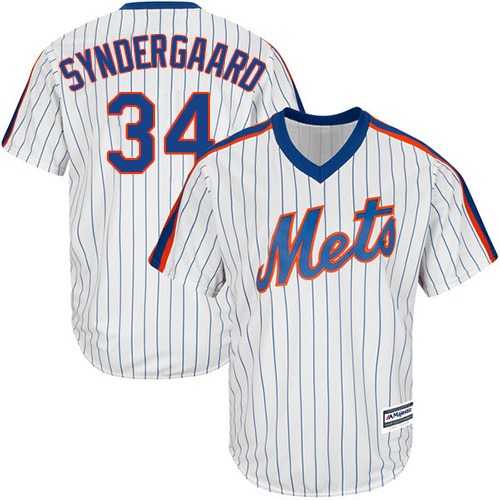 Youth New York Mets #34 Noah Syndergaard White(Blue Strip) Alternate Cool Base Stitched MLB Jersey