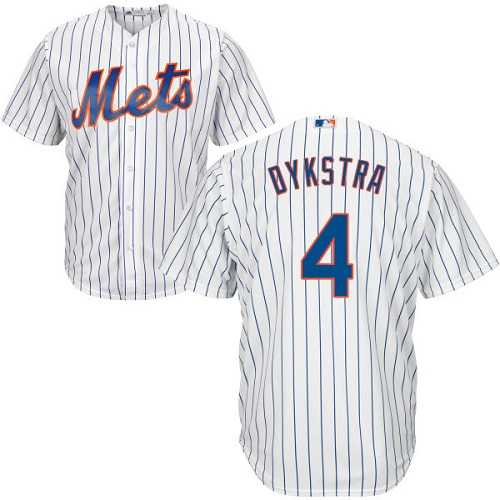 Youth New York Mets #4 Lenny Dykstra White(Blue Strip) Cool Base Stitched MLB Jersey