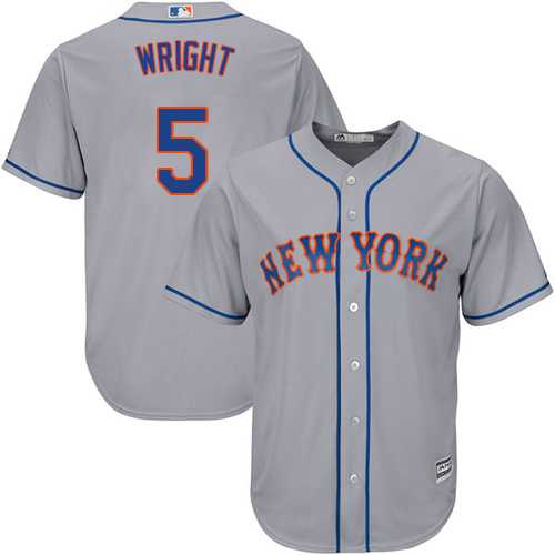 Youth New York Mets #5 David Wright Grey Cool Base Stitched MLB Jersey