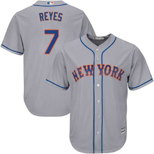 Youth New York Mets #7 Jose Reyes Grey Cool Base Stitched MLB Jersey
