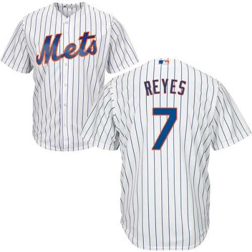Youth New York Mets #7 Jose Reyes White(Blue Strip) Cool Base Stitched MLB Jersey