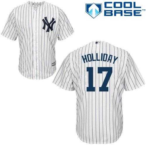Youth New York Yankees #17 Matt Holliday White Home Stitched MLB Jersey