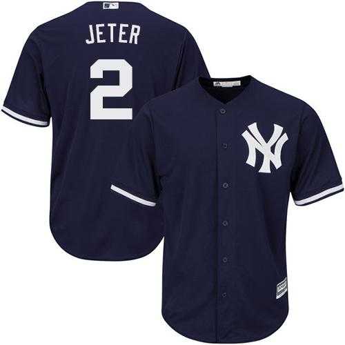 Youth New York Yankees #2 Derek Jeter Navy blue Cool Base Stitched MLB Jersey