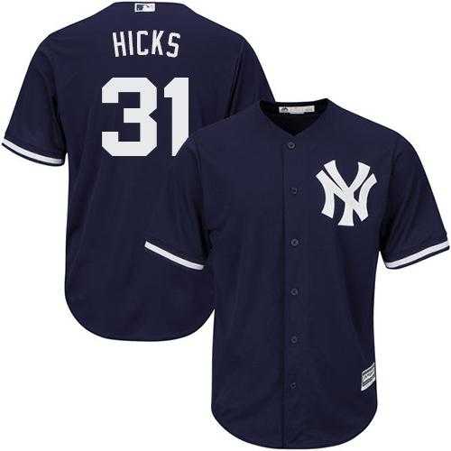 Youth New York Yankees #31 Aaron Hicks Navy blue Cool Base Stitched MLB Jersey