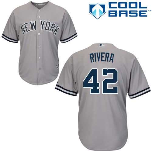 Youth New York Yankees #42 Mariano Rivera Stitched Grey MLB Jersey