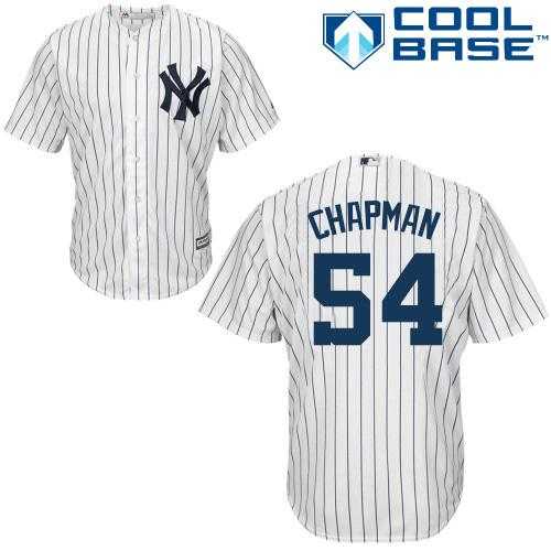 Youth New York Yankees #54 Aroldis Chapman White Home Stitched MLB Jersey