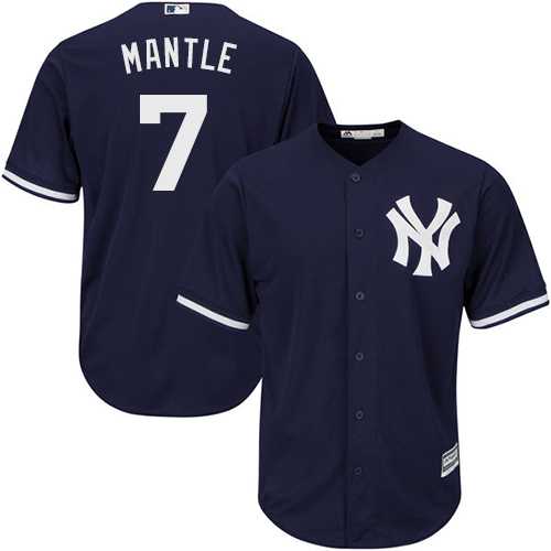 Youth New York Yankees #7 Mickey Mantle Navy blue Cool Base Stitched MLB Jersey