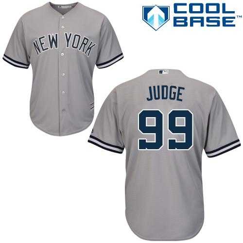 Youth New York Yankees #99 Aaron Judge Grey Cool Base Stitched MLB Jersey