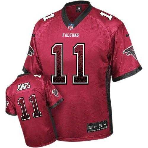 Youth Nike Atlanta Falcons #11 Julio Jones Red Team Color Stitched NFL Elite Drift Fashion Jersey