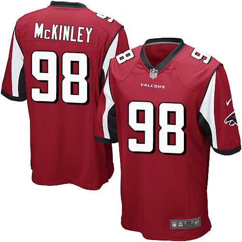 Youth Nike Atlanta Falcons #98 Takkarist McKinley Red Team Color Stitched NFL Elite Jersey