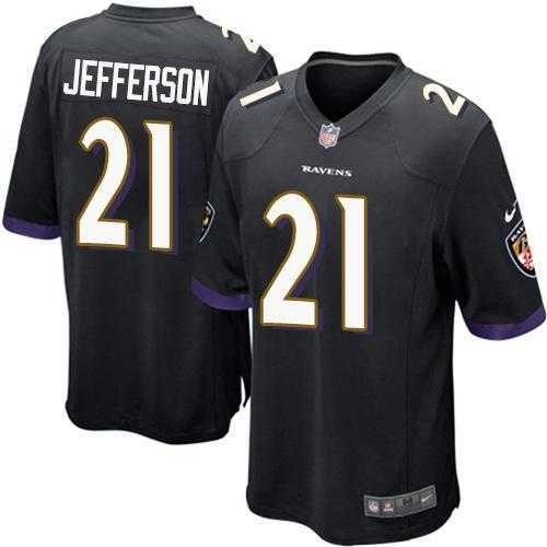 Youth Nike Baltimore Ravens #21 Tony Jefferson Black Alternate Stitched NFL New Elite Jersey