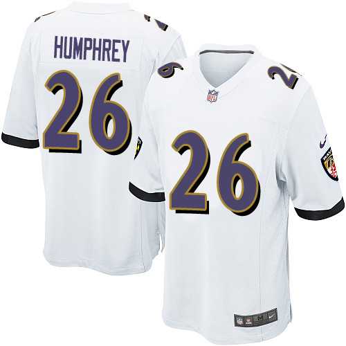 Youth Nike Baltimore Ravens #26 Marlon Humphrey White Stitched NFL New Elite Jersey