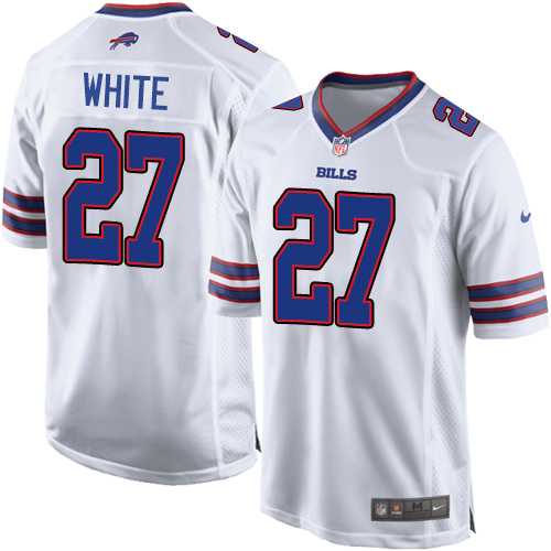 Youth Nike Buffalo Bills #27 Tre'Davious White White Stitched NFL New Elite Jersey