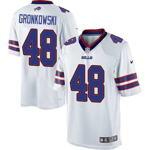 Youth Nike Buffalo Bills #48 Glenn Gronkowski White Elite NFL Jersey