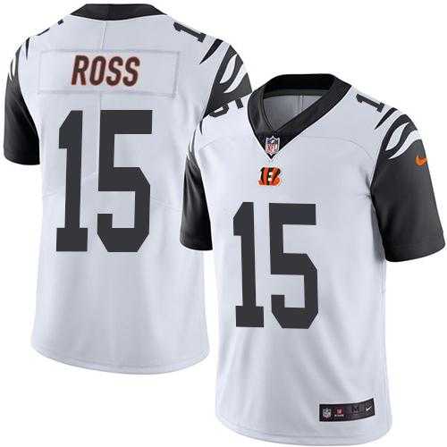 Youth Nike Cincinnati Bengals #15 John Ross White Stitched NFL Limited Rush Jersey