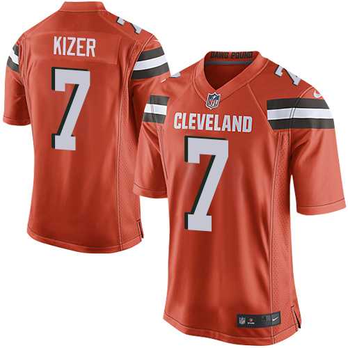 Youth Nike Cleveland Browns #7 DeShone Kizer Orange Alternate Stitched NFL New Elite Jersey