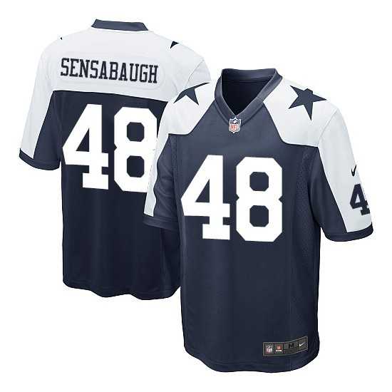 Youth Nike Dallas Cowboys #48 Daryl Johnston Navy Blue Thanksgiving Throwback Stitched NFL Elite Jersey