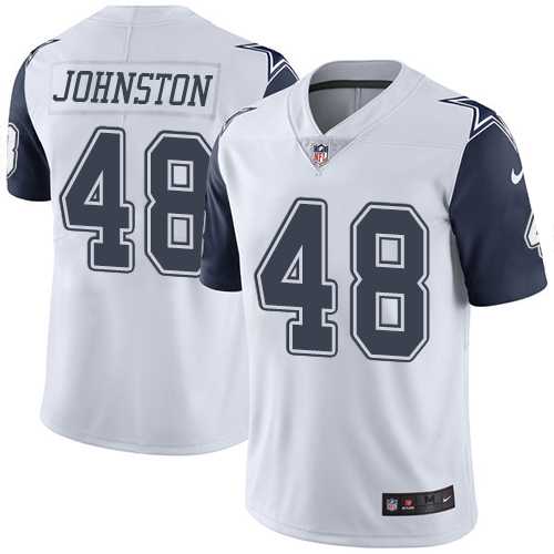 Youth Nike Dallas Cowboys #48 Daryl Johnston White Stitched NFL Limited Rush Jersey