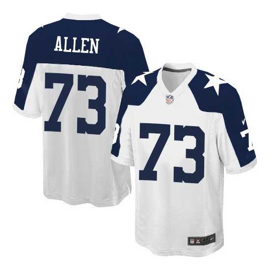 Youth Nike Dallas Cowboys #73 Larry Allen White Stitched NFL Elite Throwback Alternate jersey