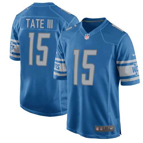 Youth Nike Detroit Lions #15 Golden Tate III Light Blue Team Color Stitched NFL Elite Jersey