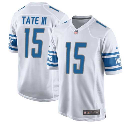 Youth Nike Detroit Lions #15 Golden Tate III White Stitched NFL Elite Jersey
