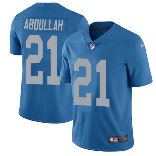 Youth Nike Detroit Lions #21 Ameer Abdullah Blue Throwback Stitched NFL Limited Jersey