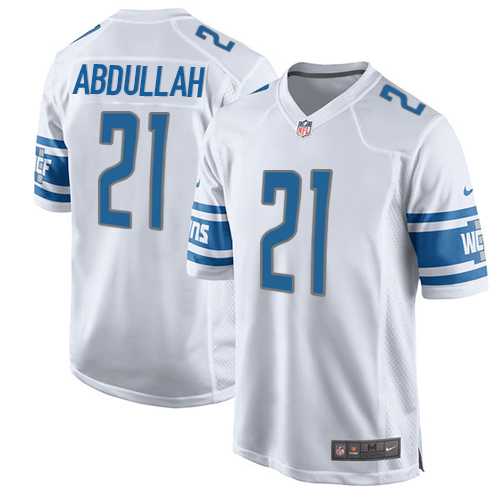 Youth Nike Detroit Lions #21 Ameer Abdullah White Stitched NFL Elite Jersey