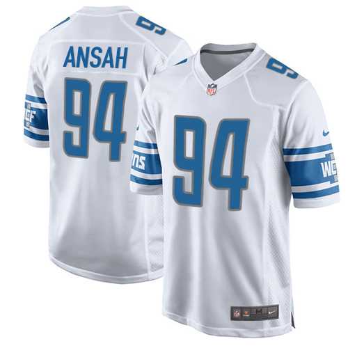 Youth Nike Detroit Lions #94 Ziggy Ansah White Stitched NFL Elite Jersey