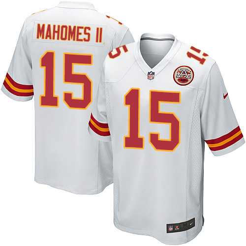 Youth Nike Kansas City Chiefs #15 Patrick Mahomes II White Stitched NFL Elite Jersey