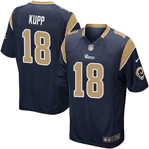 Youth Nike Los Angeles Rams #18 Cooper Kupp Navy Blue Team Color Stitched NFL Elite Jersey