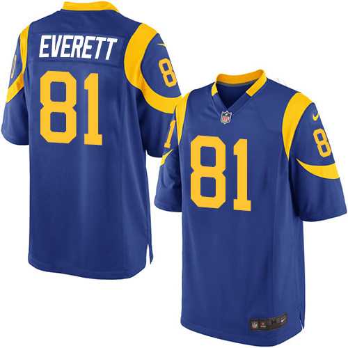 Youth Nike Los Angeles Rams #81 Gerald Everett Royal Blue Alternate Stitched NFL Elite Jersey