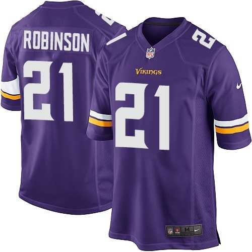 Youth Nike Minnesota Vikings #21 Josh Robinson Purple Stitched NFL Jersey