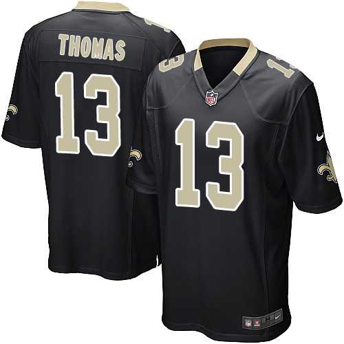 Youth Nike New Orleans Saints #13 Michael Thomas Black Team Color Stitched NFL Elite Jersey