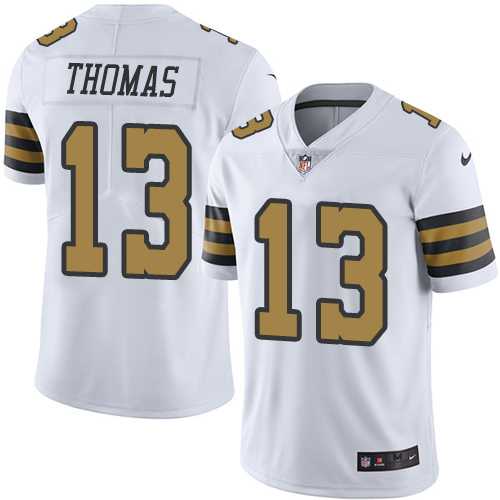 Youth Nike New Orleans Saints #13 Michael Thomas White Stitched NFL Limited Rush Jersey