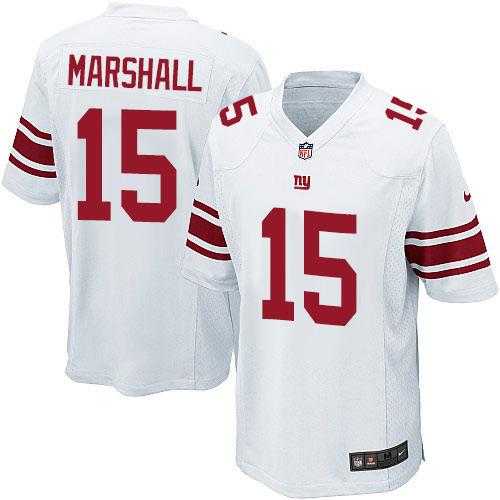 Youth Nike New York Giants #15 Brandon Marshall White Stitched NFL Elite Jersey