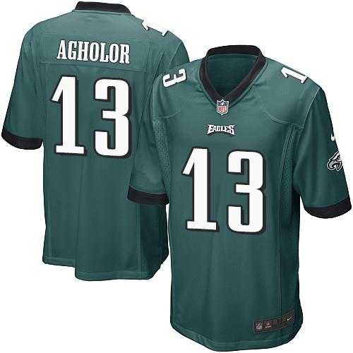 Youth Nike Philadelphia Eagles #13 Nelson Agholor Midnight Green Team Color Stitched NFL New Elite Jersey