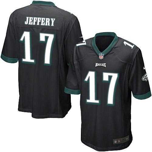 Youth Nike Philadelphia Eagles #17 Alshon Jeffery Black Alternate Stitched NFL New Elite Jersey