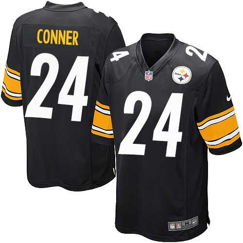 Youth Nike Pittsburgh Steelers #24 James Conner Black Team Color Stitched NFL Elite Jersey