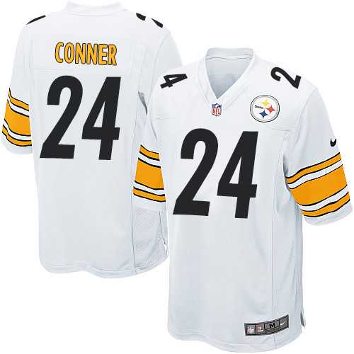 Youth Nike Pittsburgh Steelers #24 James Conner White Stitched NFL Elite Jersey