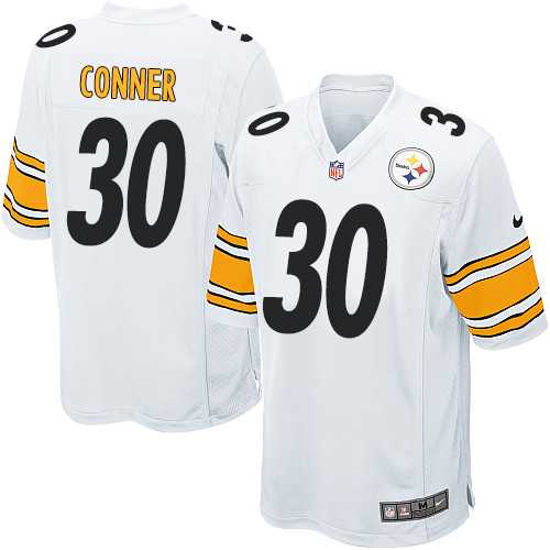 Youth Nike Pittsburgh Steelers #30 James Conner White Stitched NFL Elite Jersey