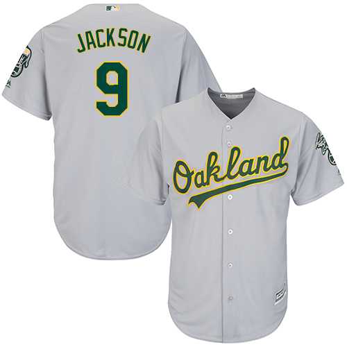 Youth Oakland Athletics #9 Reggie Jackson Grey Cool Base Stitched MLB Jersey